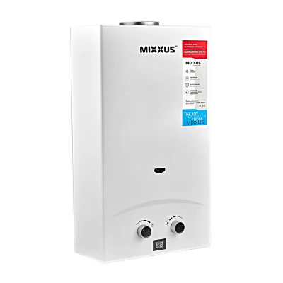 Колонка газовая дымоходная Mixxus GWH-0112 BASIC WHITE 12 л/мин (WH0029)